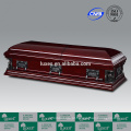 LUXES Funeral serviço americano venda quente caixões de madeira MDF